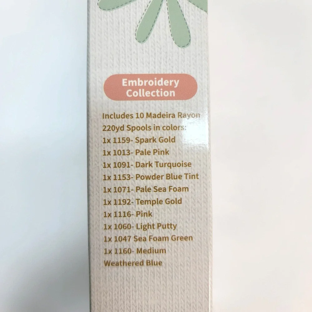 Baby Lock Sweet Seams Madeira Rayon Embroidery Thread Set 10pc‎ 220yd Spools NEW